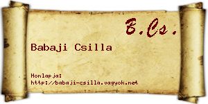 Babaji Csilla névjegykártya
